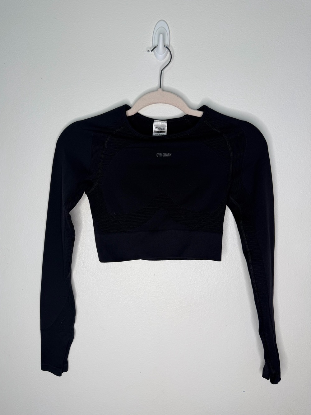 Gymshark Black Long Sleeve Seamless Crop Top